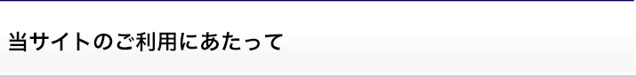 当サイトのご利用にあたって